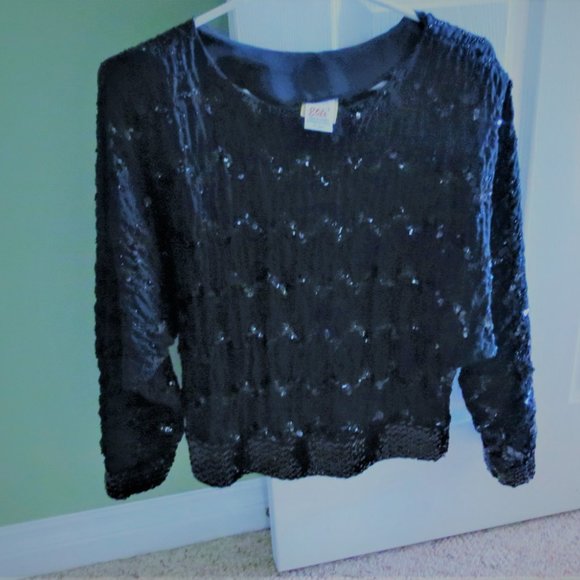 Vintage Ladies Sequin party top - Picture 2 of 4